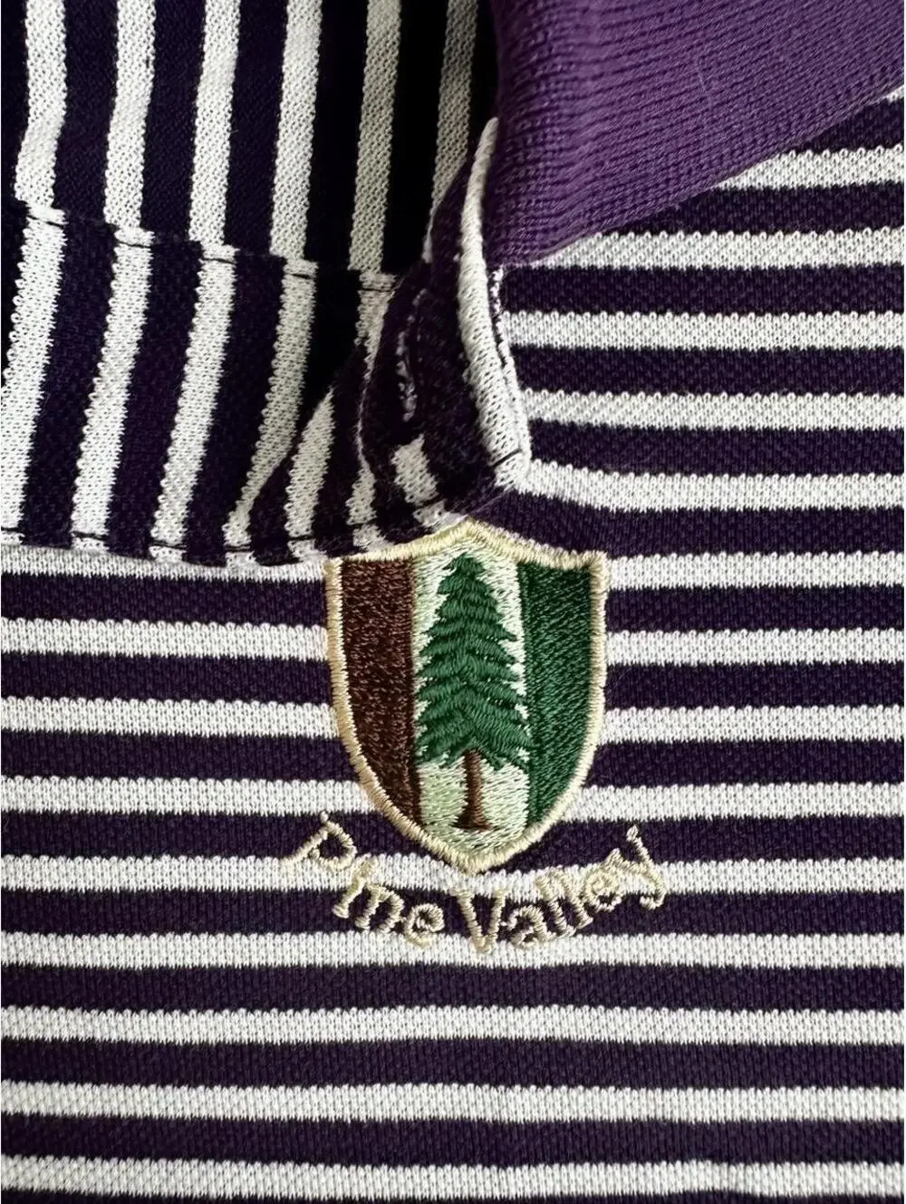 Polo Golf Ralph Lauren Pine Valley Golf Club Men’s Polo Purple White Stripe